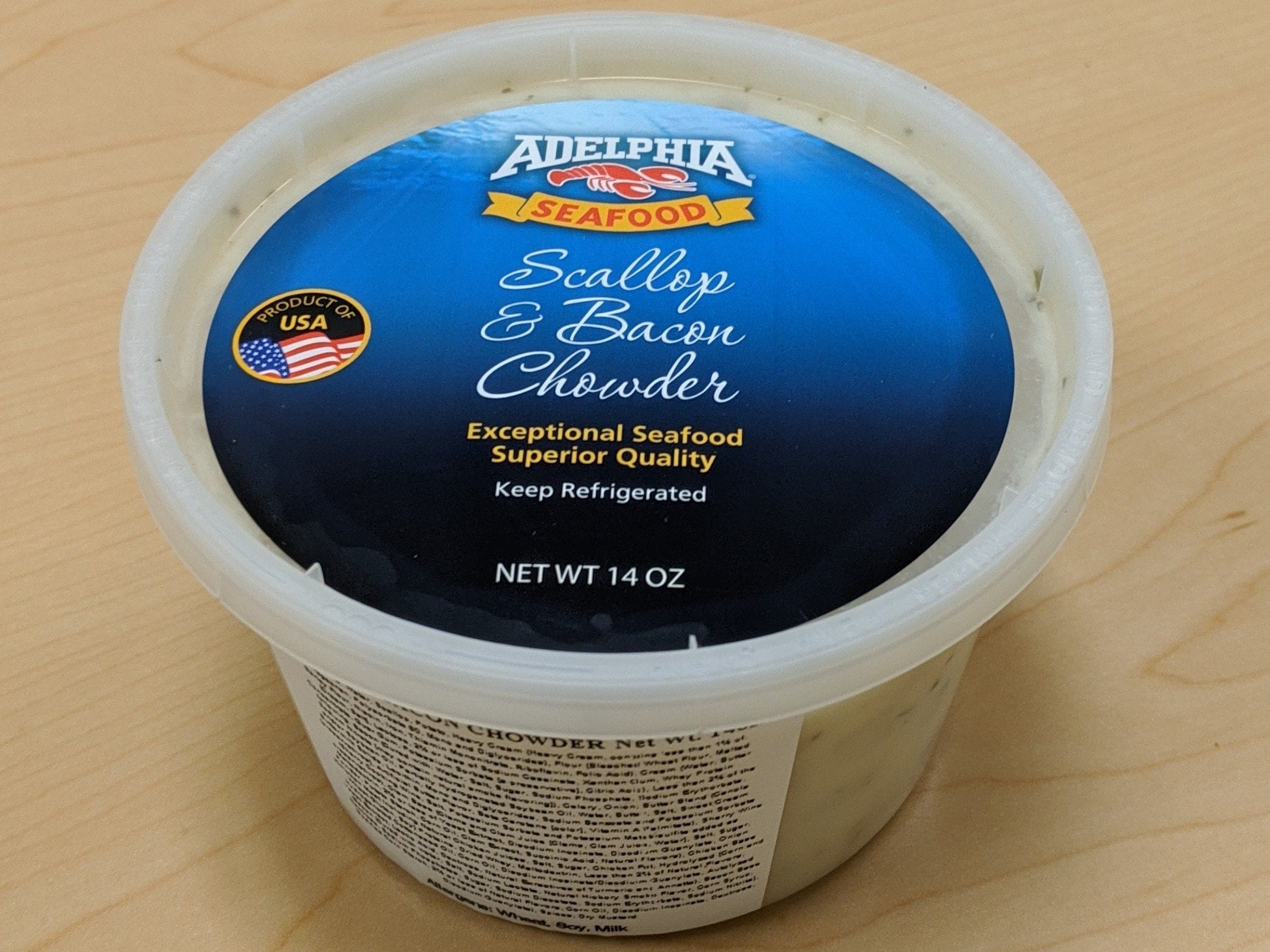 Frozen Scallop and Bacon Chowder Adelphia Seafood Online Orders